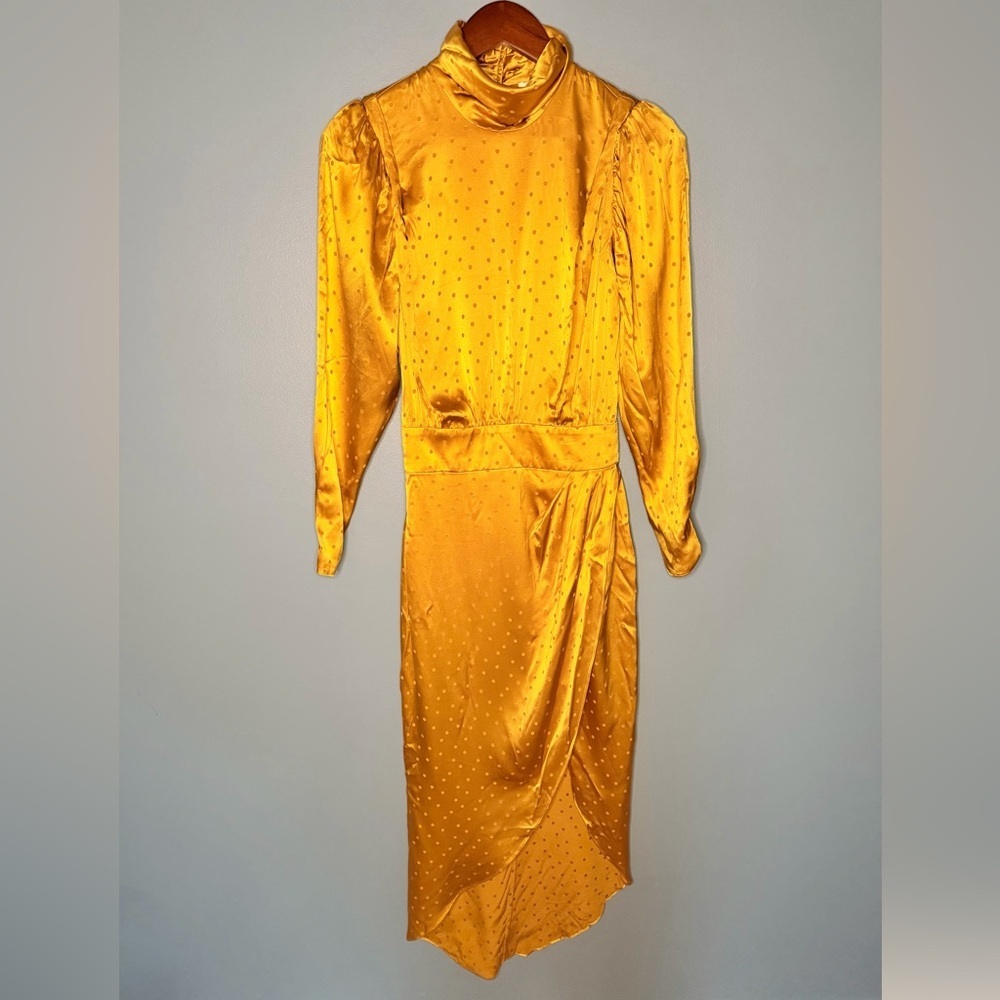 Ronny Kobo Collection $498 Retail Blake Asymmetrical Silk Blend Dress | Size XS - Picture 3 of 7